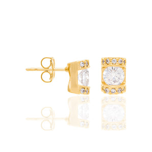 GOLD EARRING WITH ZIRCONIA