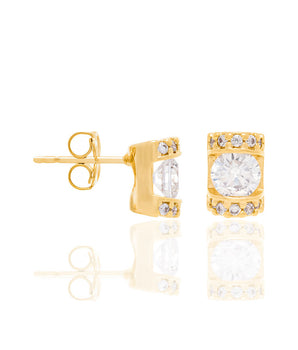 GOLD EARRING WITH ZIRCONIA