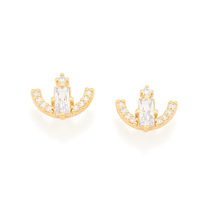GOLD EARRING WITH ZIRCONIA