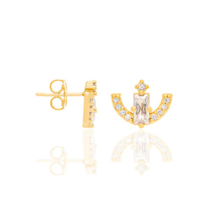 GOLD EARRING WITH ZIRCONIA