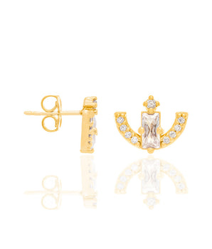 GOLD EARRING WITH ZIRCONIA