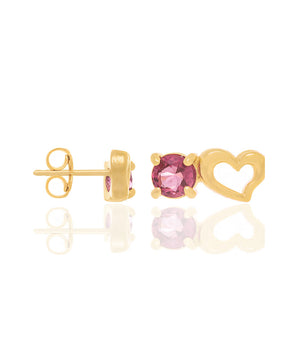 GOLD EARRING WITH CRYSTAL