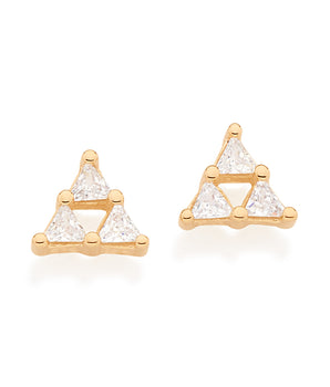 GOLD EARRING WITH ZIRCONIA