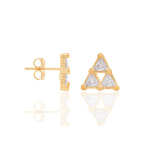 GOLD EARRING WITH ZIRCONIA
