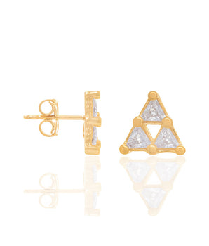 GOLD EARRING WITH ZIRCONIA