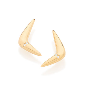GOLD EARRING WITH ZIRCONIA