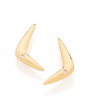 GOLD EARRING WITH ZIRCONIA