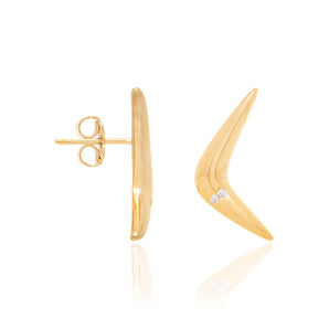 GOLD EARRING WITH ZIRCONIA