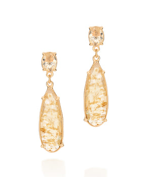 GOLD EARRING WITH CRYSTAL