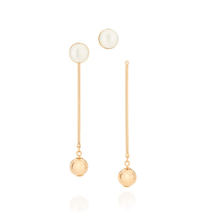 GOLD EARRING WITH PEARL
