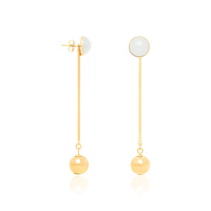 GOLD EARRING WITH PEARL