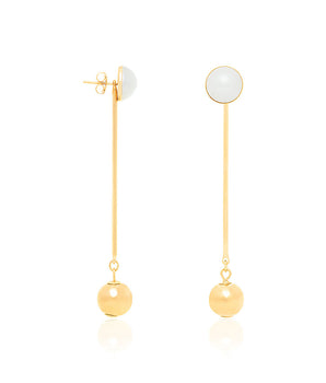 GOLD EARRING WITH PEARL