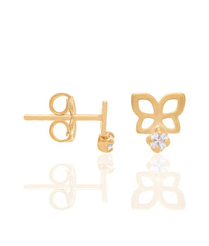 GOLD KID'S EARRING WITH ZIRCONIA