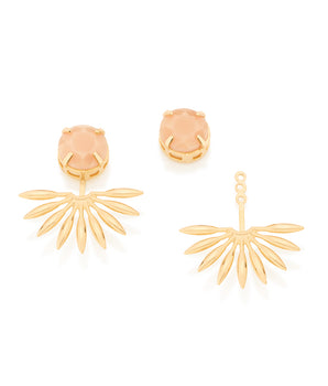GOLD EARRING WITH CRYSTAL