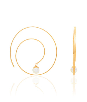 GOLD EARRING WITH PEARL