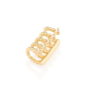 GOLD EARRING WITH ZIRCONIA