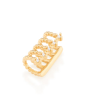 GOLD EARRING WITH ZIRCONIA