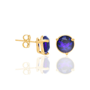 GOLD EARRING WITH CRYSTAL