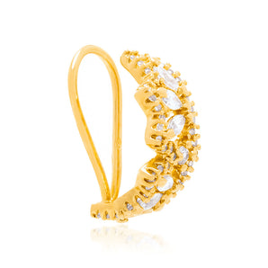 GOLD EARRING WITH ZIRCONIA