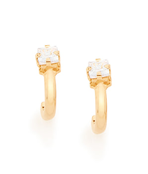 GOLD KID'S EARRING WITH ZIRCONIA