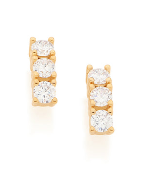 GOLD EARRING WITH ZIRCONIA