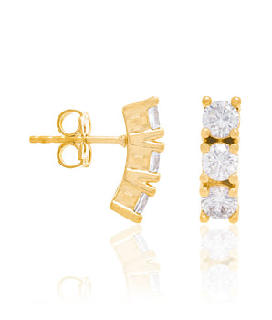 GOLD EARRING WITH ZIRCONIA