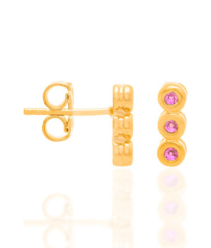 GOLD KID'S EARRING WITH ZIRCONIA