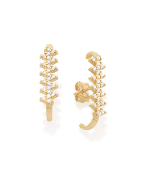 GOLD EARRING WITH ZIRCONIA