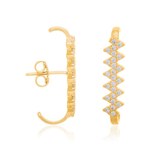 GOLD EARRING WITH ZIRCONIA