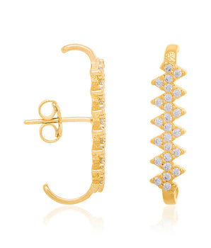 GOLD EARRING WITH ZIRCONIA