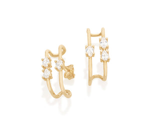 GOLD EARRING WITH ZIRCONIA