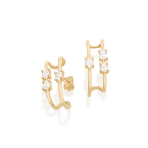 GOLD EARRING WITH ZIRCONIA