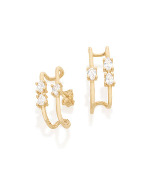 GOLD EARRING WITH ZIRCONIA