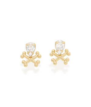 GOLD EARRING WITH ZIRCONIA