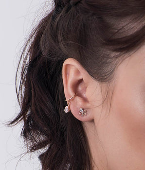 GOLD EARRING WITH ZIRCONIA
