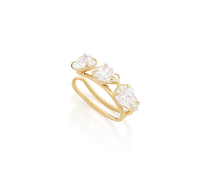 GOLD EARRING WITH ZIRCONIA