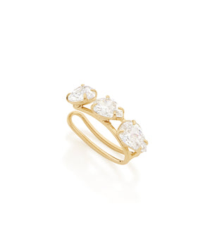 GOLD EARRING WITH ZIRCONIA