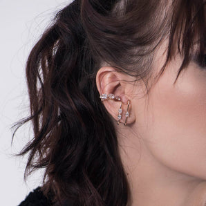 GOLD EARRING WITH ZIRCONIA
