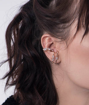 GOLD EARRING WITH ZIRCONIA