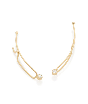 GOLD EARRING WITH ZIRCONIA