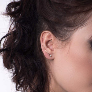 GOLD EARRING WITH ZIRCONIA