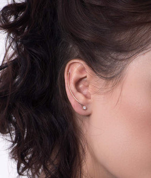 GOLD EARRING WITH ZIRCONIA