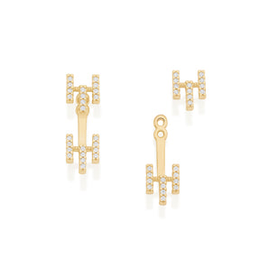 GOLD EARRING WITH ZIRCONIA