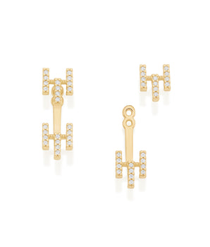 GOLD EARRING WITH ZIRCONIA