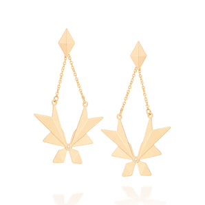 GOLD EARRING WITH ZIRCONIA