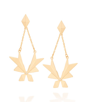 GOLD EARRING WITH ZIRCONIA