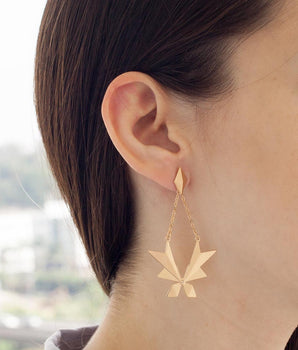 GOLD EARRING WITH ZIRCONIA