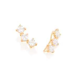 GOLD EARRING WITH ZIRCONIA