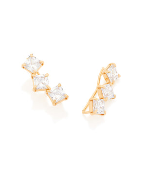 GOLD EARRING WITH ZIRCONIA