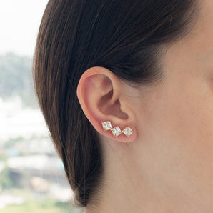 GOLD EARRING WITH ZIRCONIA